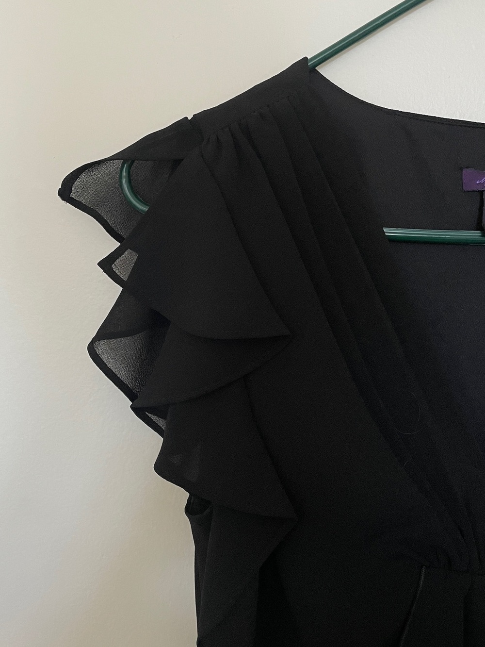 Metaphor Black Ruffle-Front Dress - Picture 4 of 5